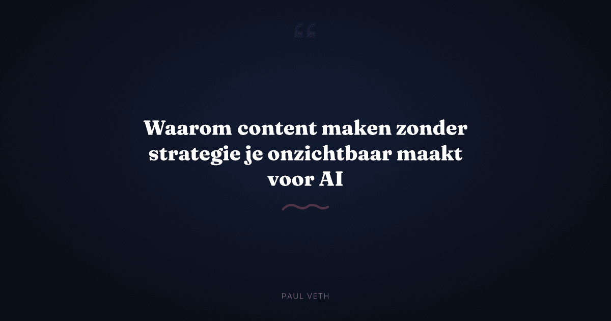 Waarom content geen contentprobleem meer is maar een strategieprobleem