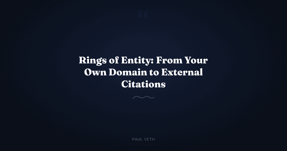 Rings of Entity: From Your Own Domain to External Citations