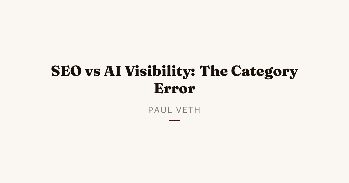 Why SEO Fails for AI Visibility?