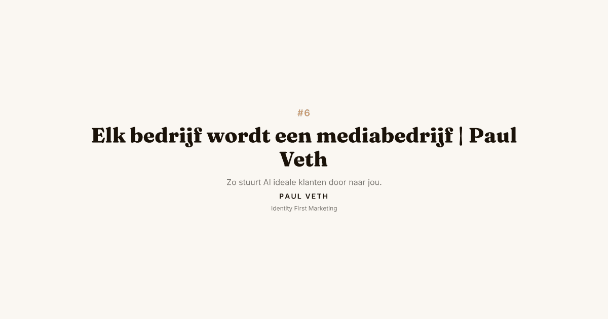 Elk bedrijf wordt een mediabedrijf