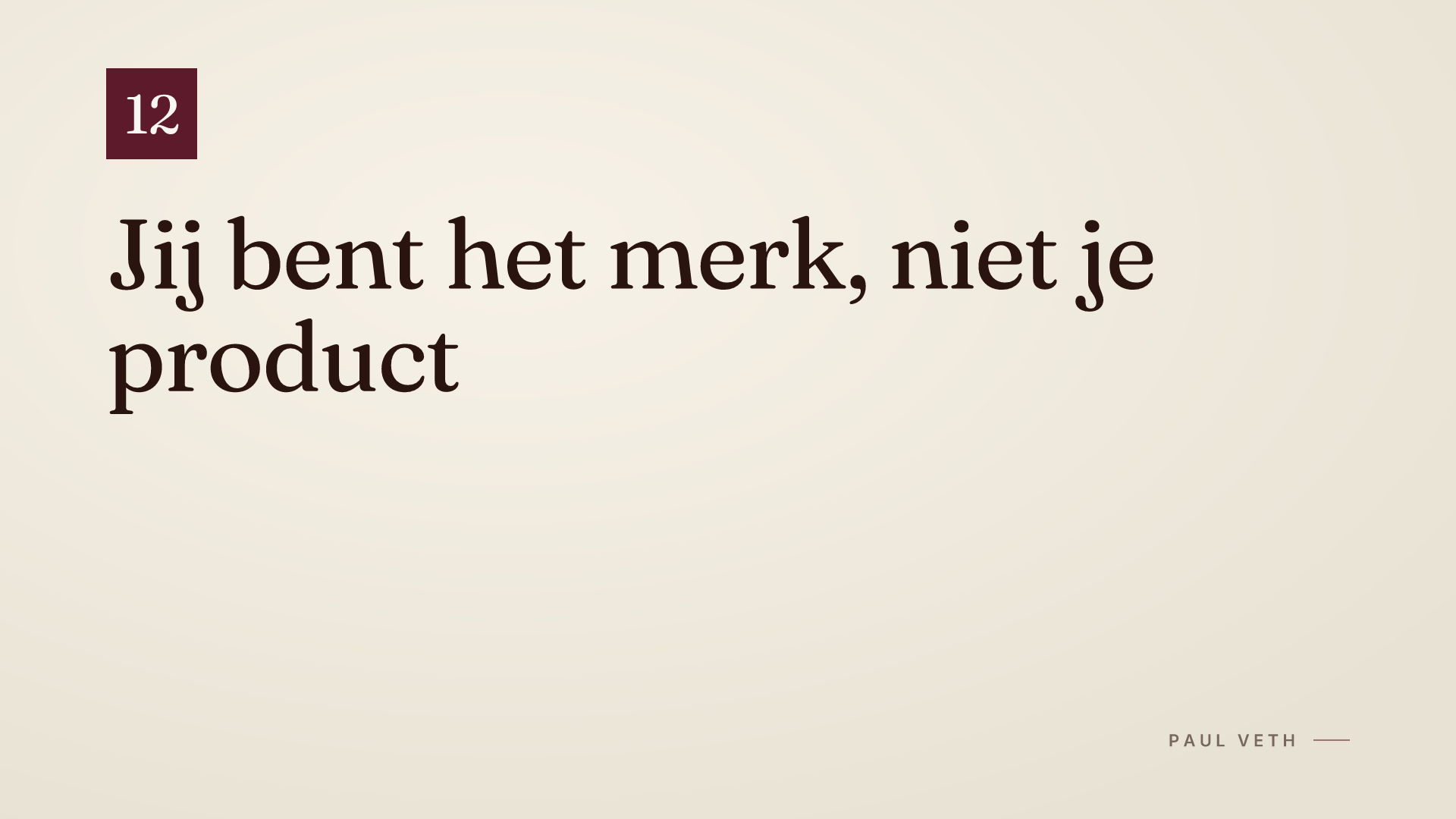 Mensen kopen van mensen, niet van merken