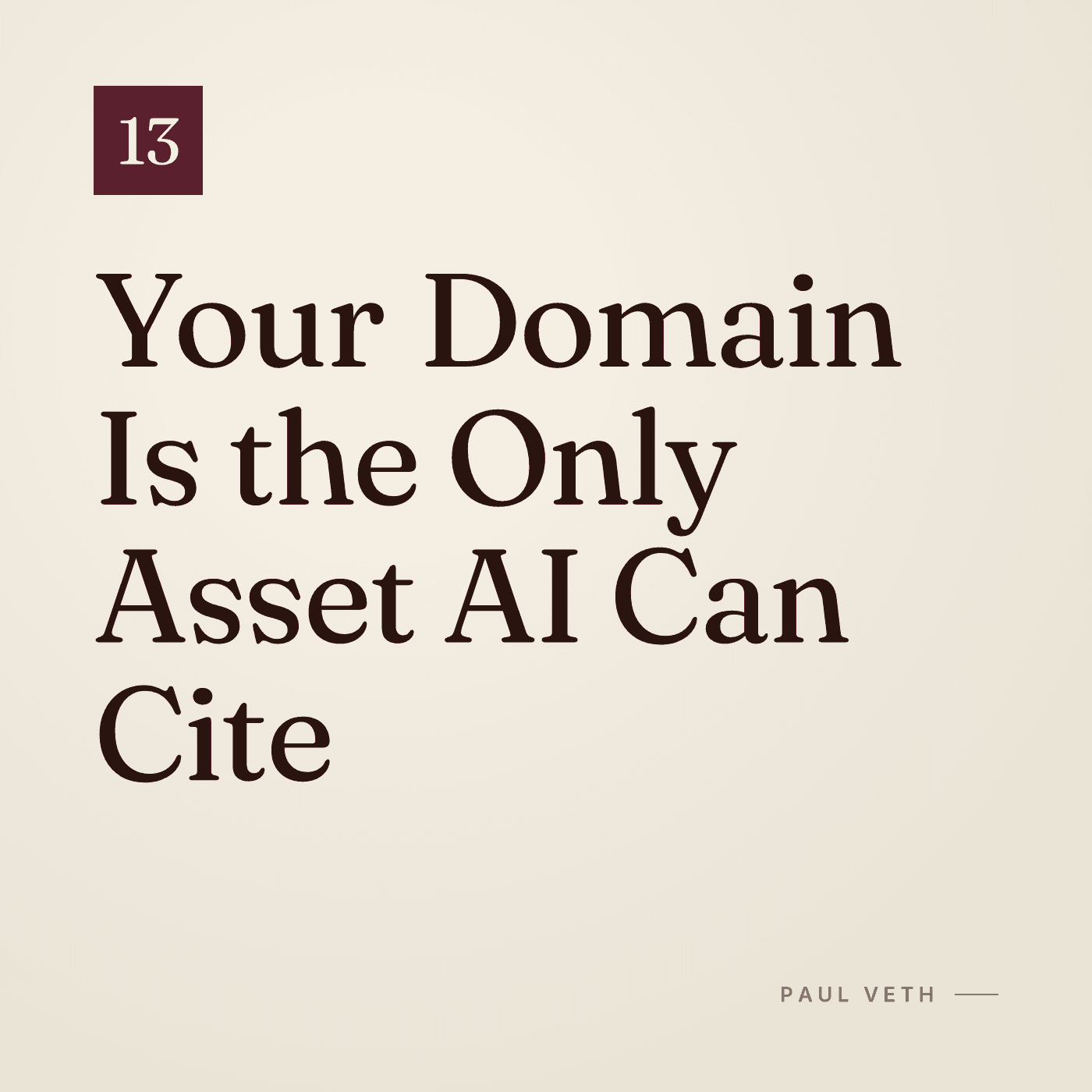 Own Your Domain Before Algorithms Own You