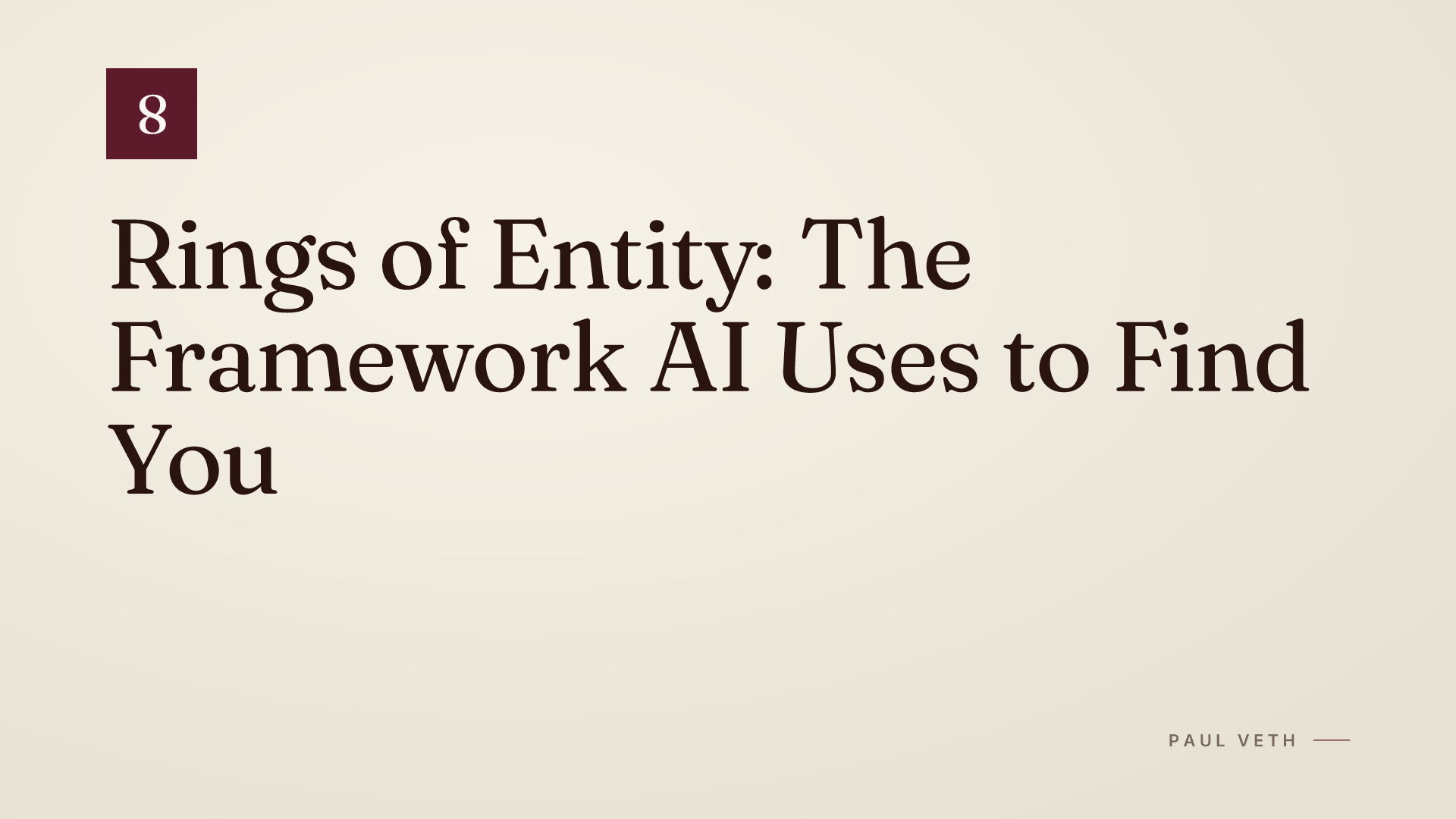 Rings of Entity: How AI Learns Who You Are